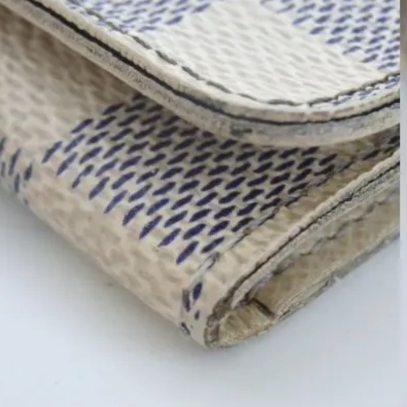 AUTH LOUIS VUITTON Damier Azul Leather Key Case Holder - Picture 8 of 11